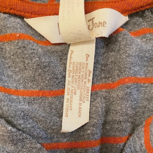 Matilda Jane Windsong Gray and Orange Stripe Tunic Top Sz M - Picture 8 of 8